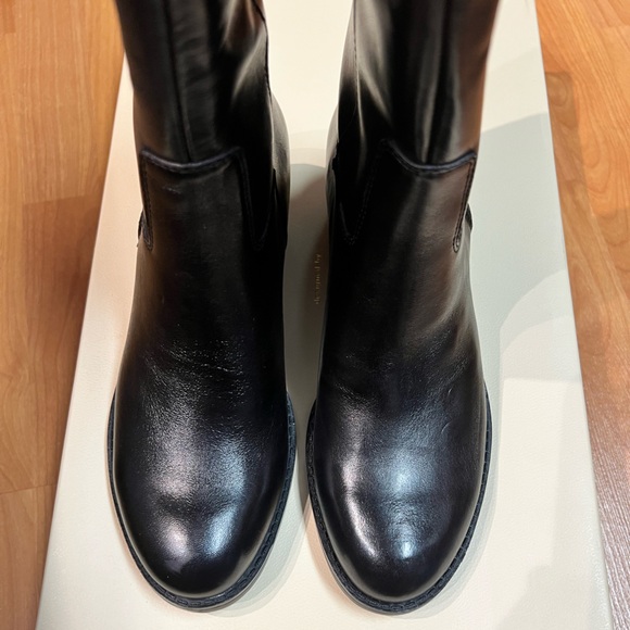 New in Box - Franco Sarto Black Leather Long Boots (US 7) * Christina - Picture 5 of 16